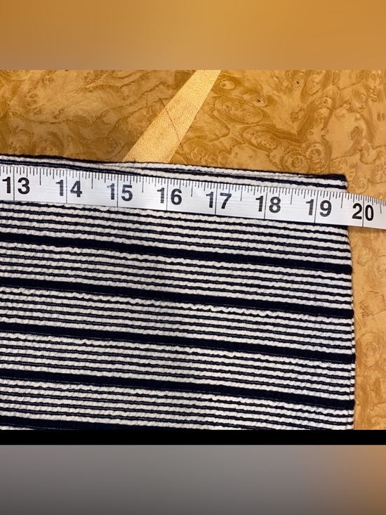 LOFT Black & White Striped Pencil Skirt Size XLT Tall - Picture 5 of 9